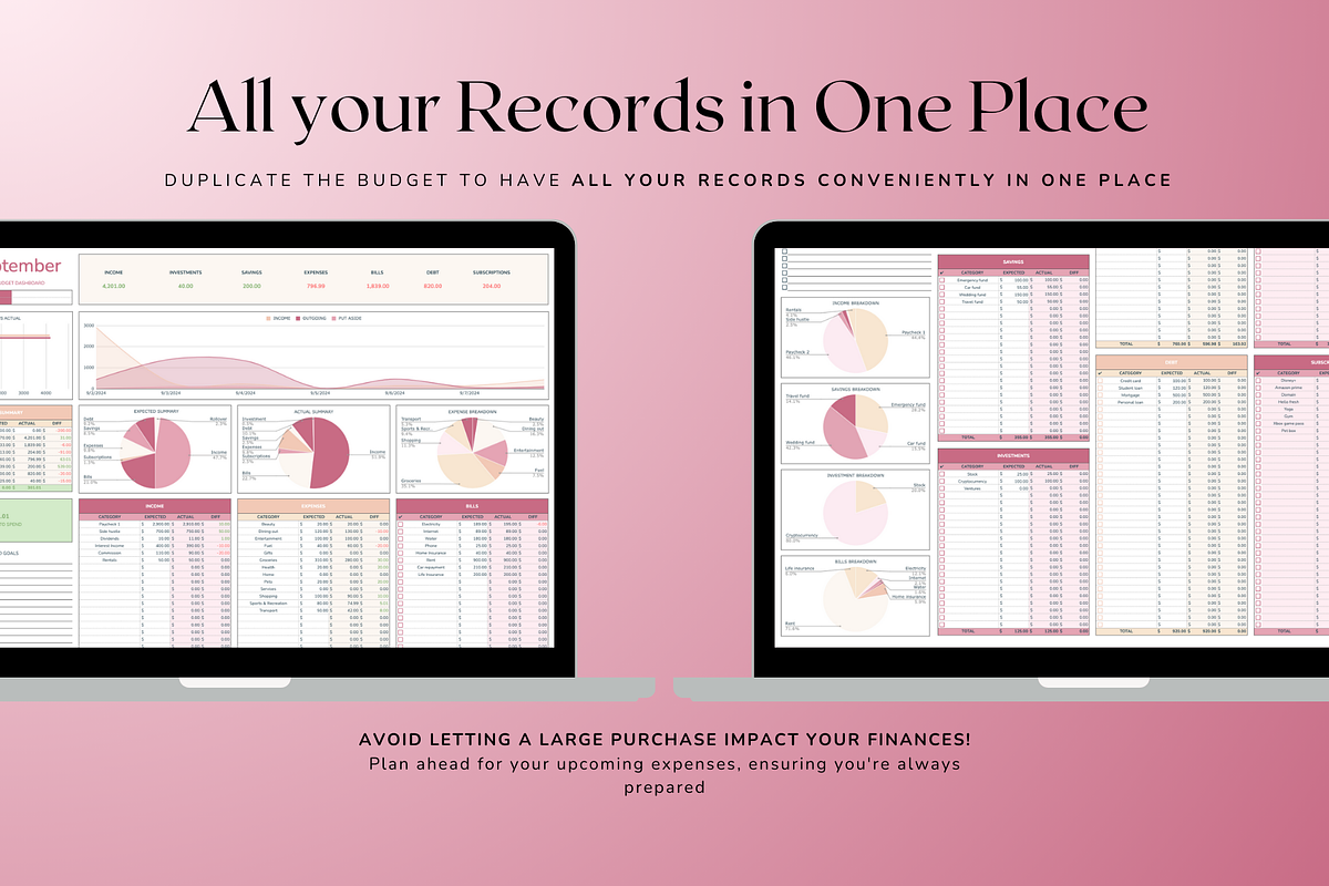 Standard Weekly Budget - Red, a Templates & Theme by The Creative Plans co (Photo 8 of 10)