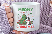 Meowy Christmas PNG Design, an Illustration by Black Bird Studio (Thumbnail 3 of 4)