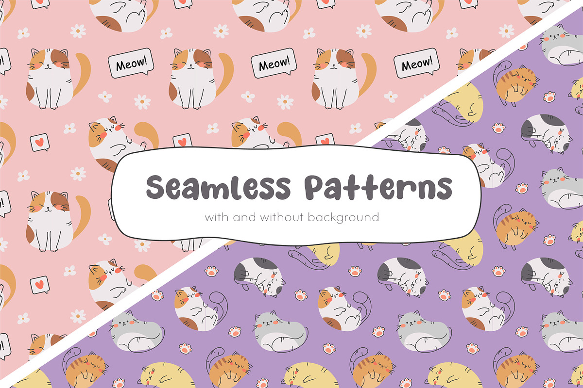 Cats Doodle Clipart, a Pattern Graphic by so.ni.ka-store (Photo 4 of 5)