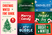 Christmas Winter Font Bundle, a Sans Serif Font by Vadovastd (Thumbnail 1 of 9)