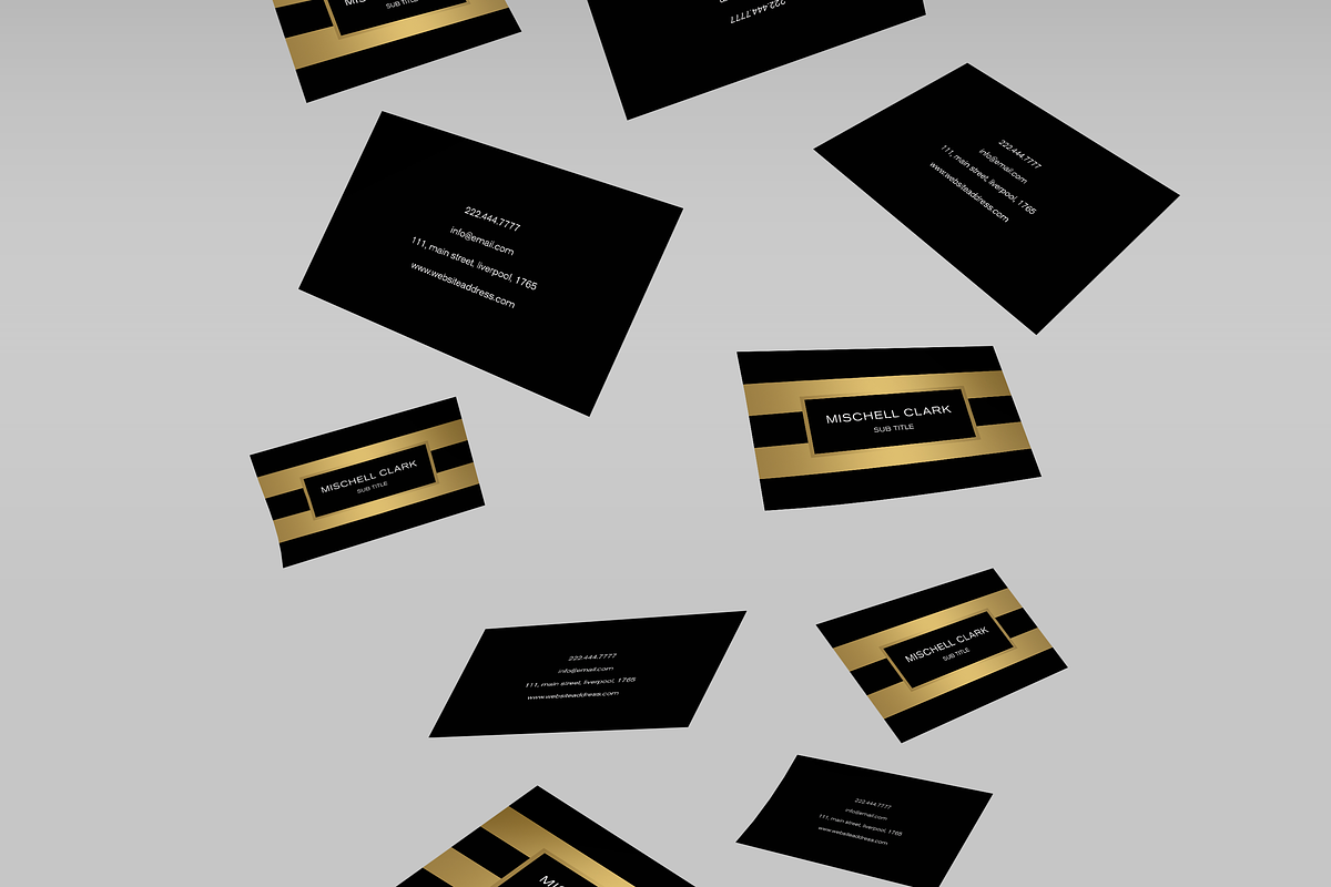 Golden metal finish business card, a Business Card Template by Creative Designs (Photo 2 of 2)