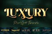 Royal Gold Lettering Text Effects, a Layer Style Add-On by Andrew Skoch Design (Thumbnail 1 of 8)