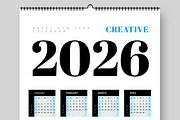 Modern 2026 Printable Wall Calendar, a Stationery Template by ContestDesign (Thumbnail 2 of 3)