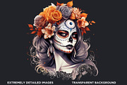La Catrina Day of the Dead Clipart, a Person Illustration by ThatsDesignArt (Thumbnail 3 of 10)
