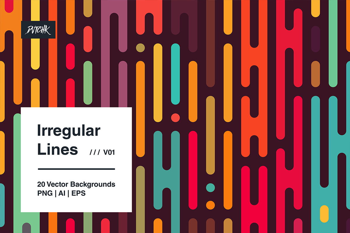 Irregular Lines - Vector Backgrounds, a Background Graphic by dvtchk (Photo 12 of 13)
