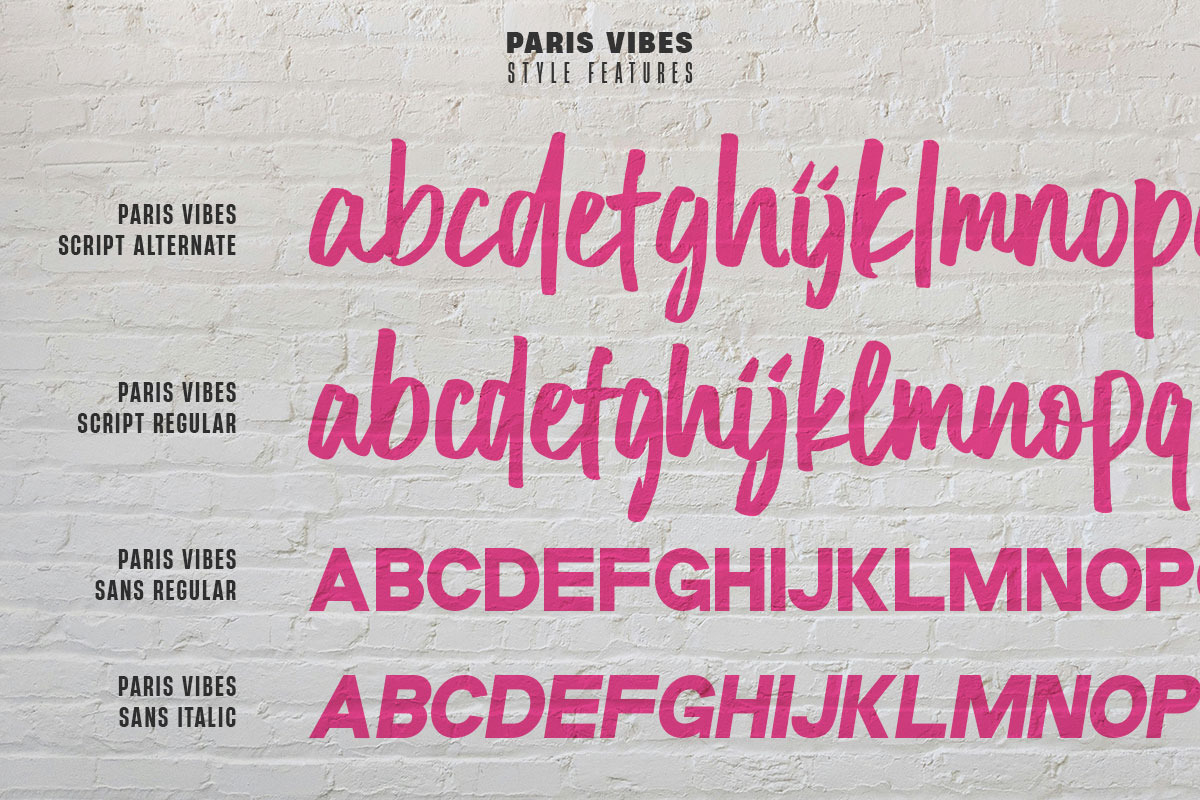 Paris Vibes Font Duo, a Script Font by Lucky Type (Photo 11 of 13)