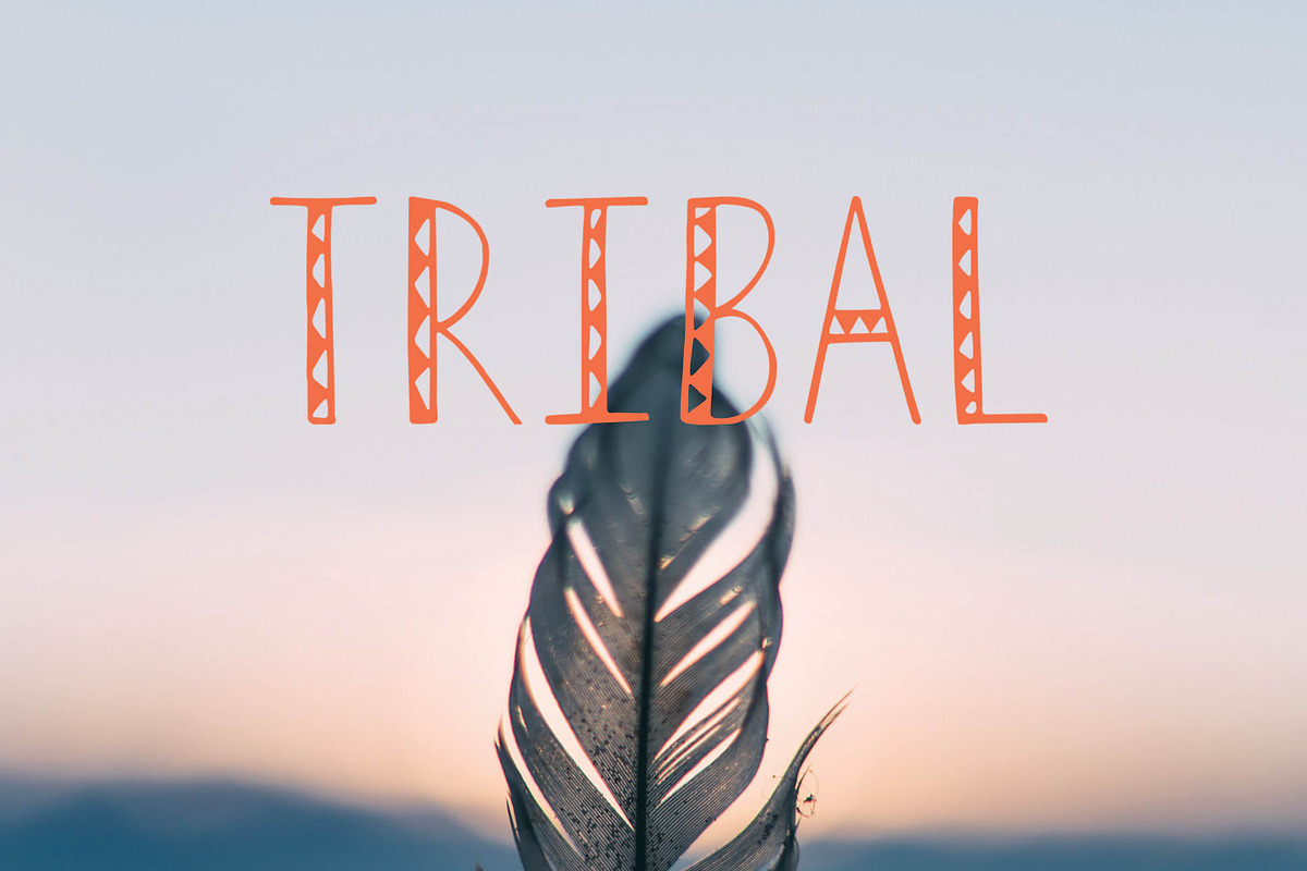 Geo Tribal | Hand-drawn Font, a Sans Serif Font by The Collective Studio (Photo 6 of 9)
