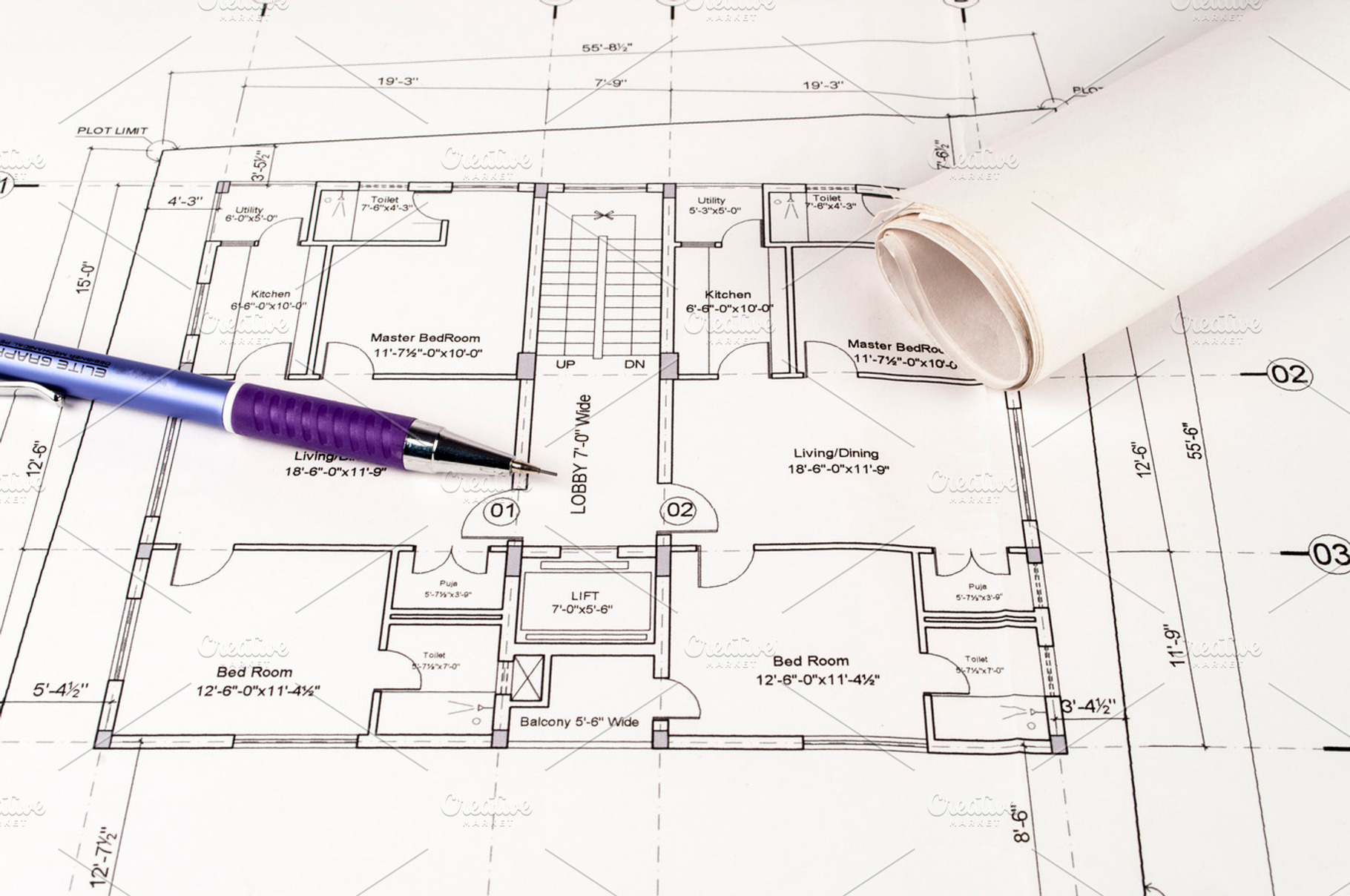 Architectural Drawings Containing Blueprint House And Construction