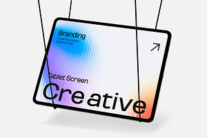 Hanging Tablet Screen Mockup