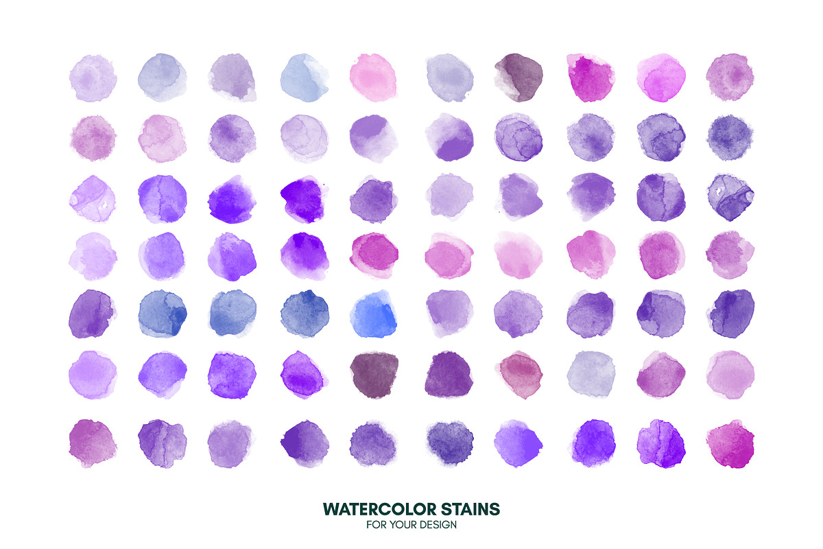 Huge set watercolor vector stains, a Texture Graphic by Ibrin's Shop (Photo 14 of 14)