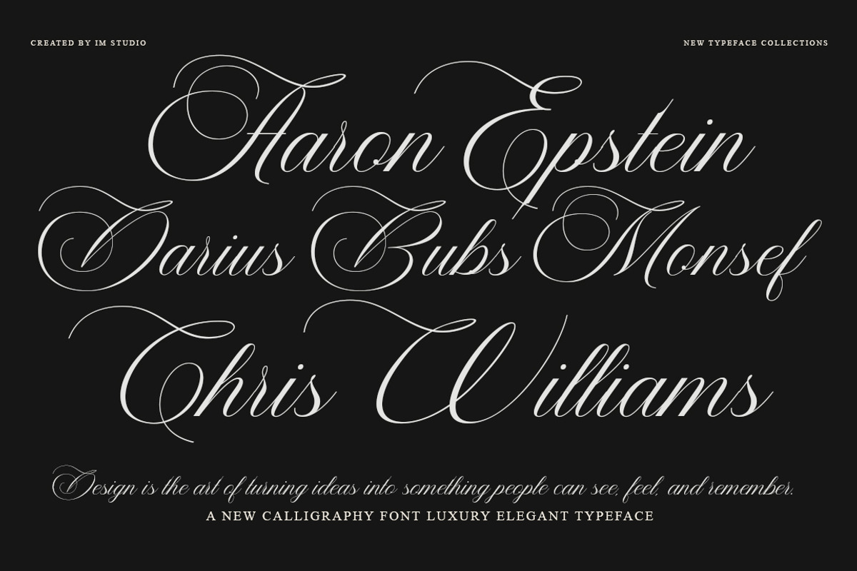 Bailentia Calligraphy, a Script Font by IM Studio (Photo 6 of 10)