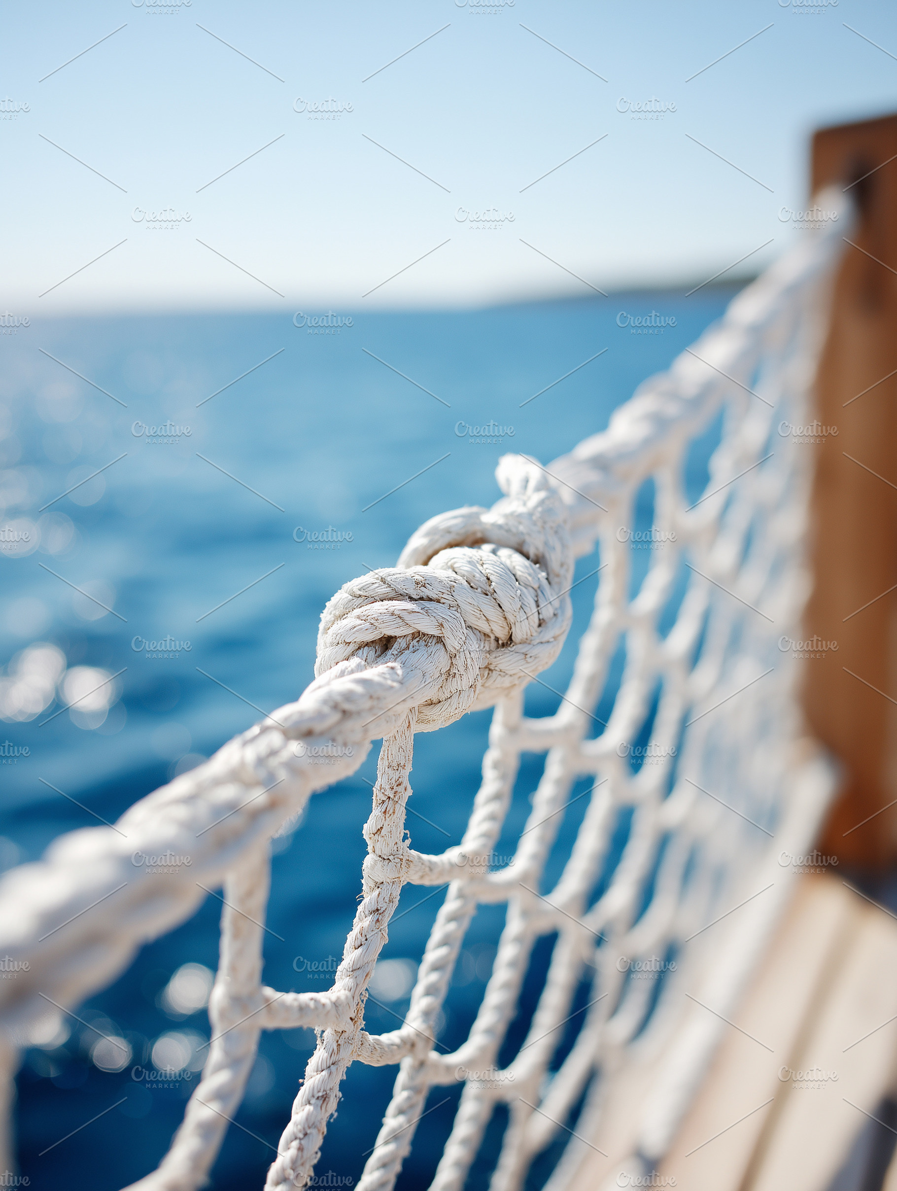 Close up of a nautical rope knot on, a Nature Photo by MistyDay