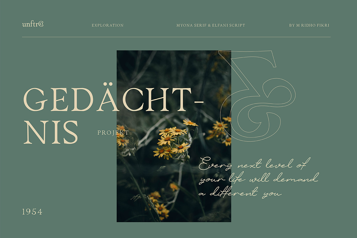 Myona Serif & Elfani Script + Extra, a Serif Font by Unfutur Labs (Photo 11 of 18)