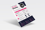 Pink Background Resume CV, a Resume Template by iDoodle Studio (Thumbnail 2 of 4)