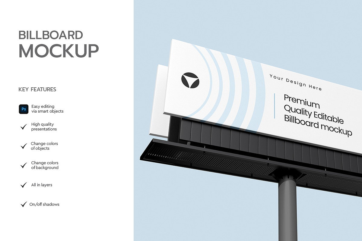 Commercial Billboard Mockup PSD, an Advertising Mockup by graphypix (Photo 2 of 4)