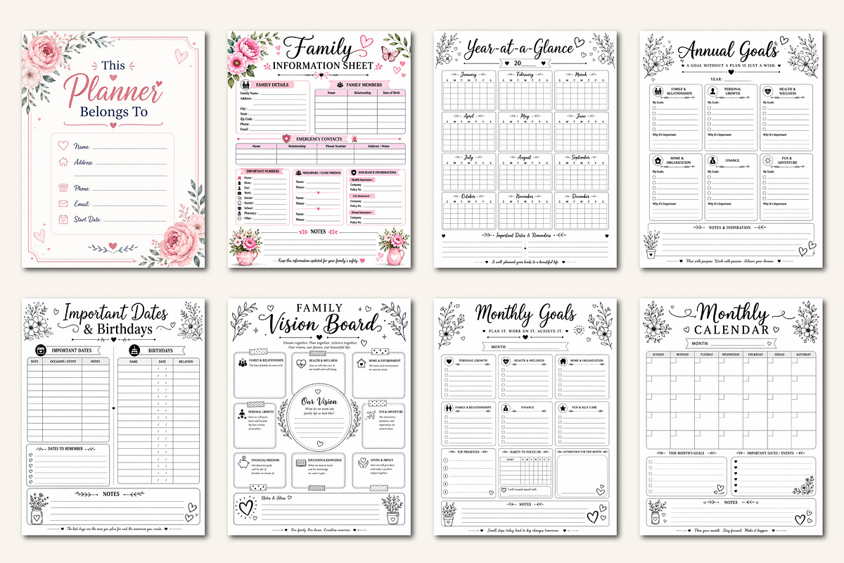 Mom’s Ultimate Family Planner, a Stationery Template by Designmela01 (Photo 2 of 5)