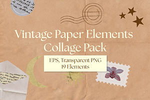 Vintage Paper Elements Collage Pack