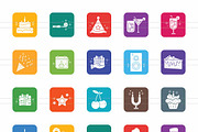 Birthday Round Corner Flat Icons, an Icon by IconBunny (Thumbnail 2 of 2)