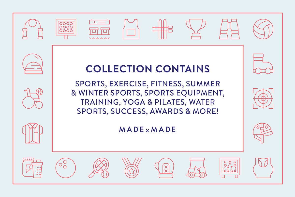 Sport Line Icons, an Outline Icon by Made by Made (Photo 2 of 7)