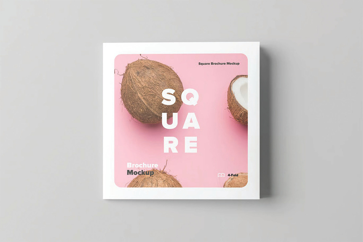 Four Fold Square Brochure Mockup, an Advertising Mockup by DesignRushMarket (Photo 10 of 13)