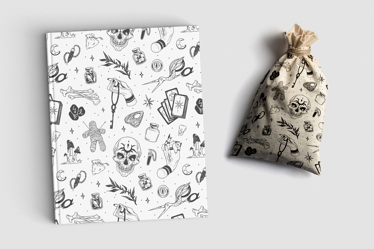 Witchcraft seamless pattern, a Pattern Graphic by Good Studio (Photo 2 of 3)