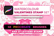 85 Romantic Brush Stamps Procreate, a Brush Add-On by Graphics Resources (Thumbnail 1 of 11)