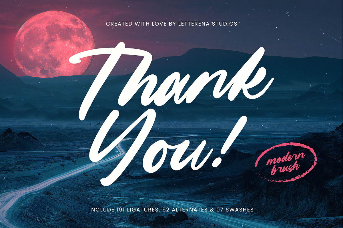Mountain Silent Modern Brush Font, a Script Font by Letterena Studios Script (Photo 20 of 20)