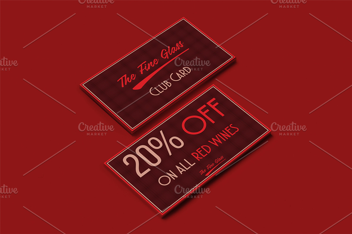 Classy Bordeaux Discount Card, a Card Template by Konakchiev (Photo 2 of 3)