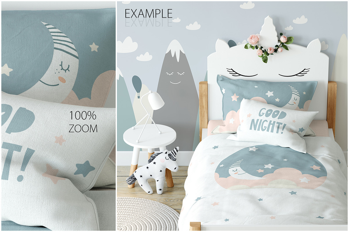 KIDS Fabric Mockup Pack 2, a Household Mockup by Yuri-U (Photo 8 of 15)