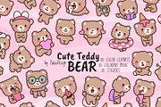 Cute Kawaii Teddy Bear Character, an Animal Illustration by Palau (Thumbnail 1 of 12)