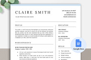 Google Docs Resume CV Template 04, a Resume Template by GResume (Thumbnail 1 of 7)