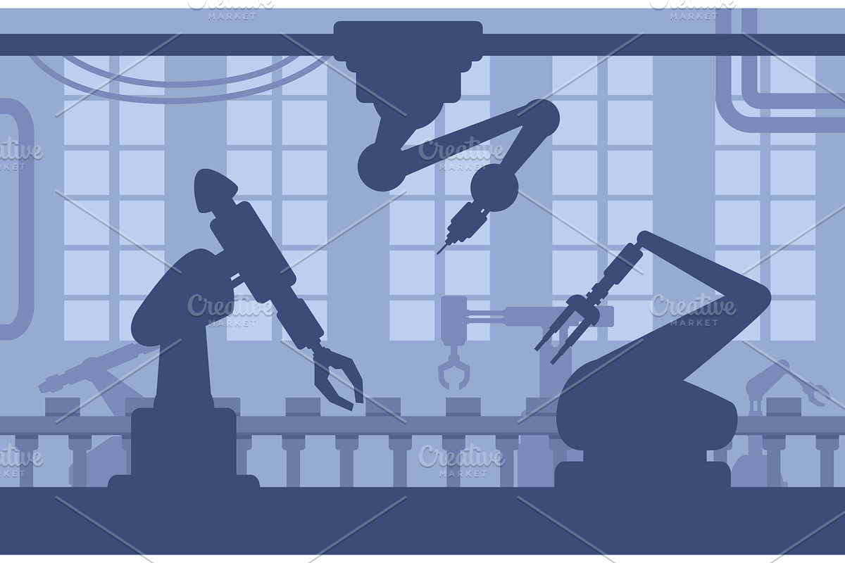 Automated production conveyor, an Illustration by Valerie Bodnar