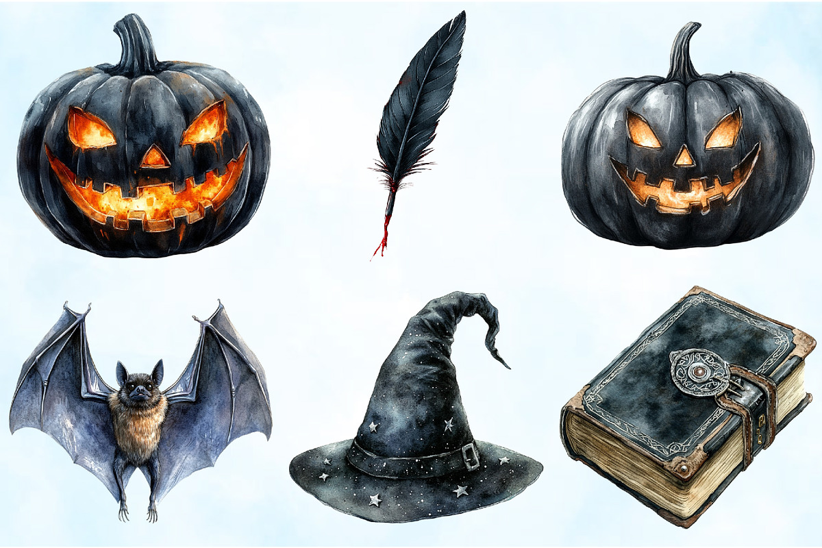 Dark Black Halloween Sublimation PNG, an Illustration by Craft Nest (Photo 3 of 9)