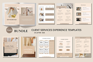 Client Welcome Services Bundle CANVA, a Brochure Template by Deepa Template Studio