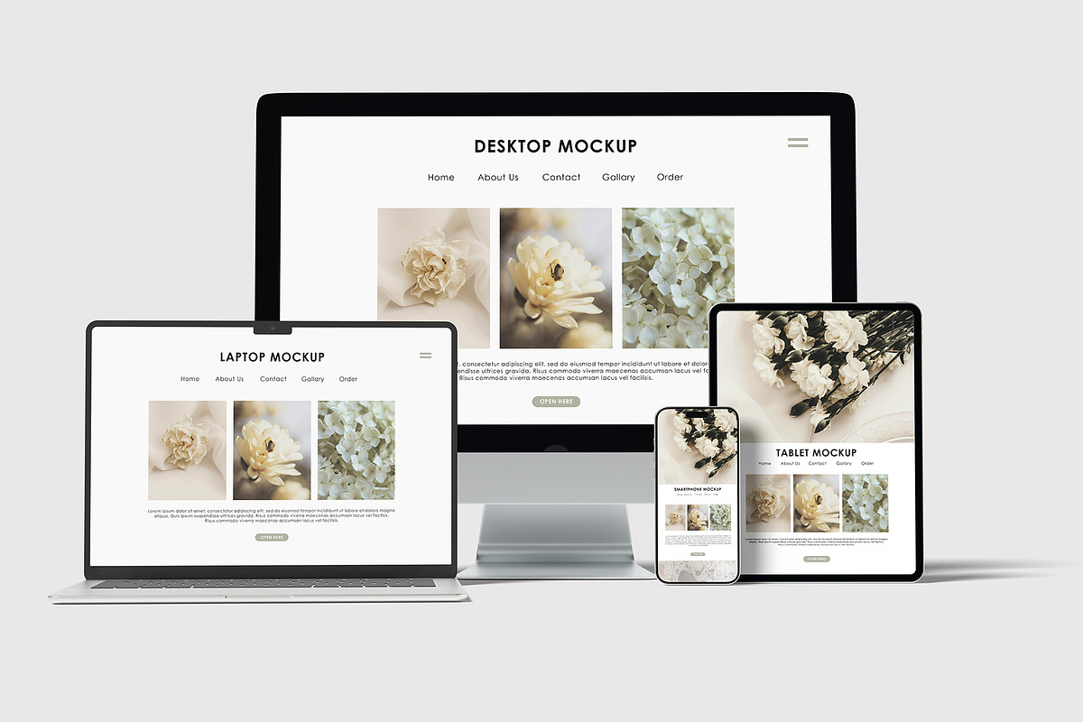 Multi Device Responsive Mockup, an iPad Mockup by Graphicbars (Photo 2 of 23)