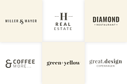 30 Minimal Typography Logo Templates, a Branding & Logo Template by PhotoMarket (Thumbnail 6 of 12)