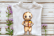 Halloween gothic Voodoo Doll Clipart, an Illustration by Rose Art (Thumbnail 7 of 7)