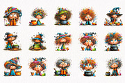 Funny Witch Clipart, a Seasonal Illustration by fashionaddict (Thumbnail 3 of 7)