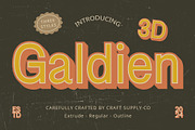 Galdien 3D, a Sans Serif Font by Craft Supply Co. (Thumbnail 1 of 8)