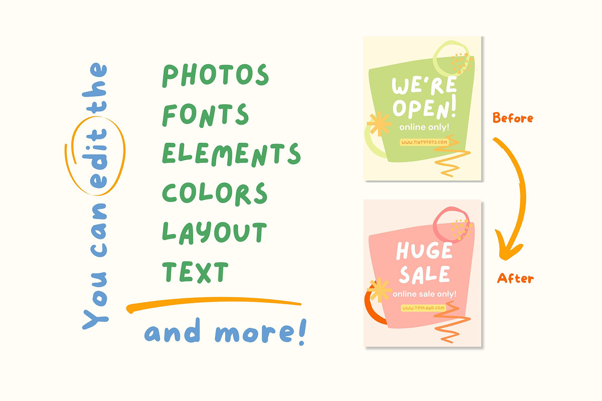 Tiny Tots Branding Starter Kit, a Branding & Logo Template by Hell Yeah Designs (Photo 8 of 19)