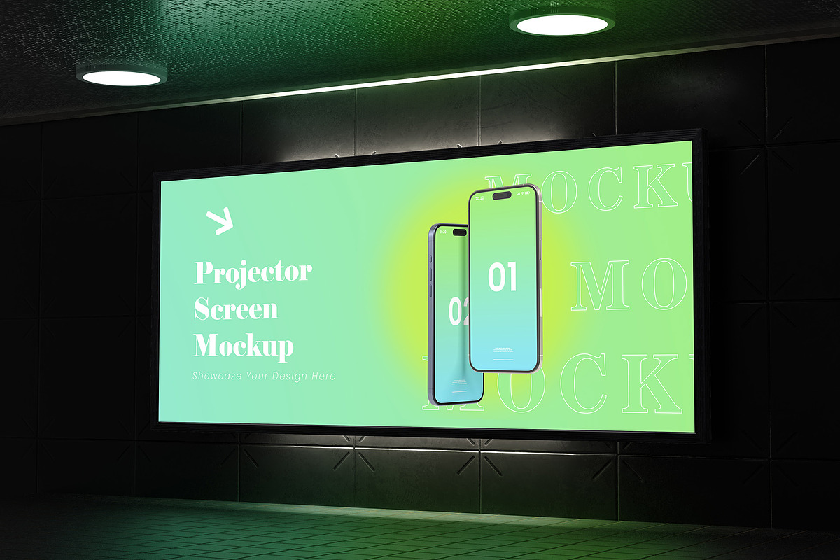 Projector Screen Mockup, an Advertising Mockup by Graphicbars (Photo 4 of 5)