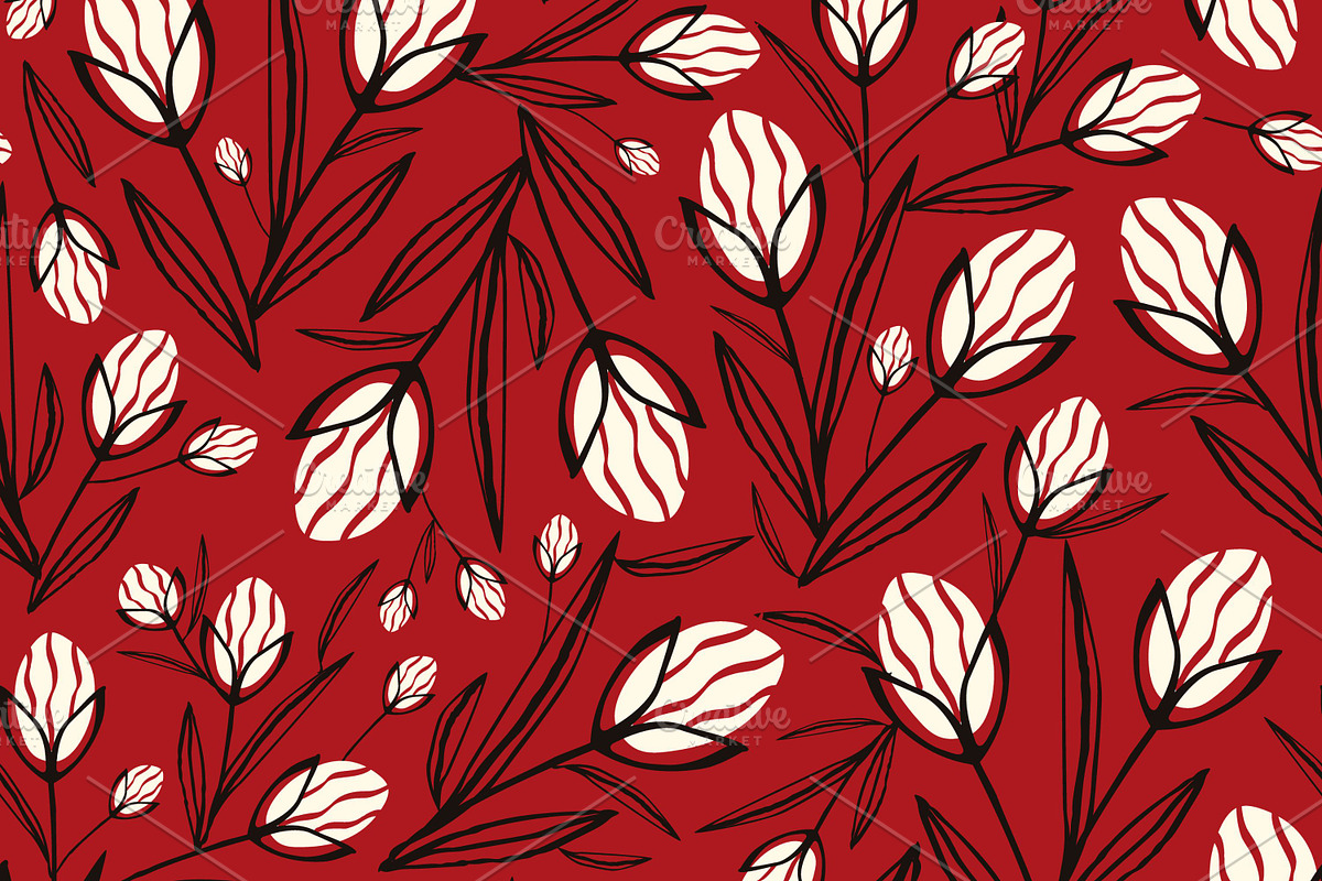 Whimsical Floral Patterns Pack, a Pattern Graphic by Art's and patterns (Photo 7 of 7)
