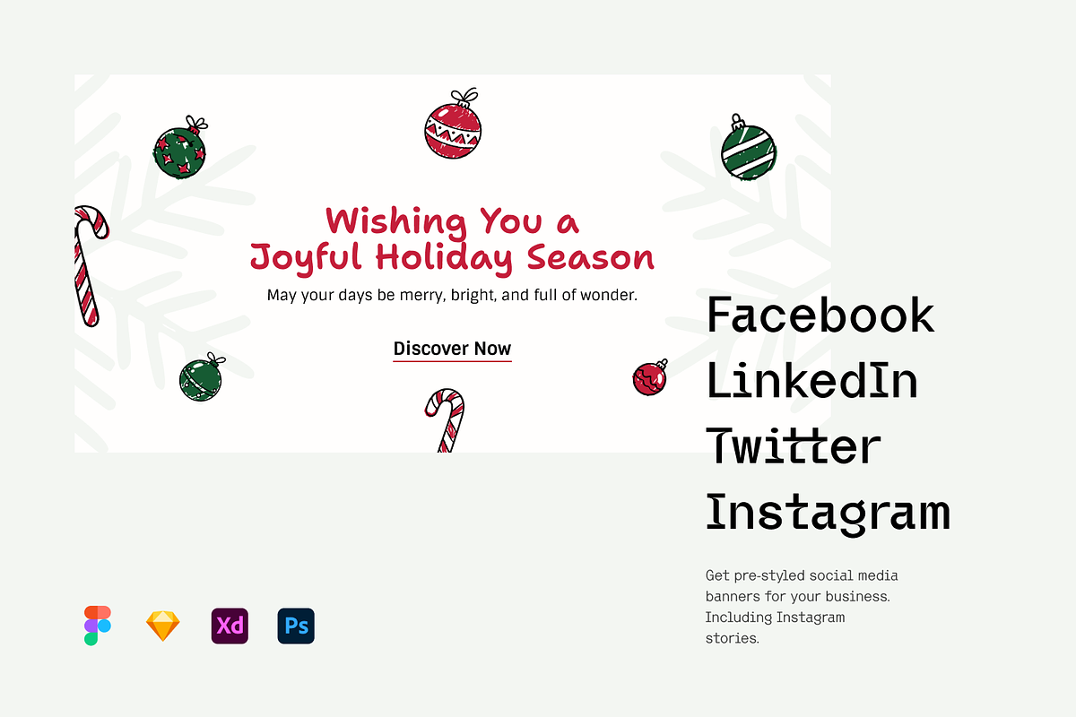 Chritmas - Winter Banners, a Social Media Template by Petr Bilek (Photo 2 of 3)