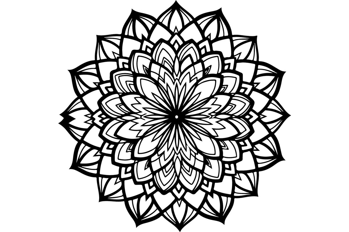 Black Floral Mandala Bundle, an Illustration by Designer_Momina (Photo 20 of 20)