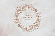Floral wreath svg, Wildflower wreath, an Illustration by ClipartMuchLove (Thumbnail 2 of 7)