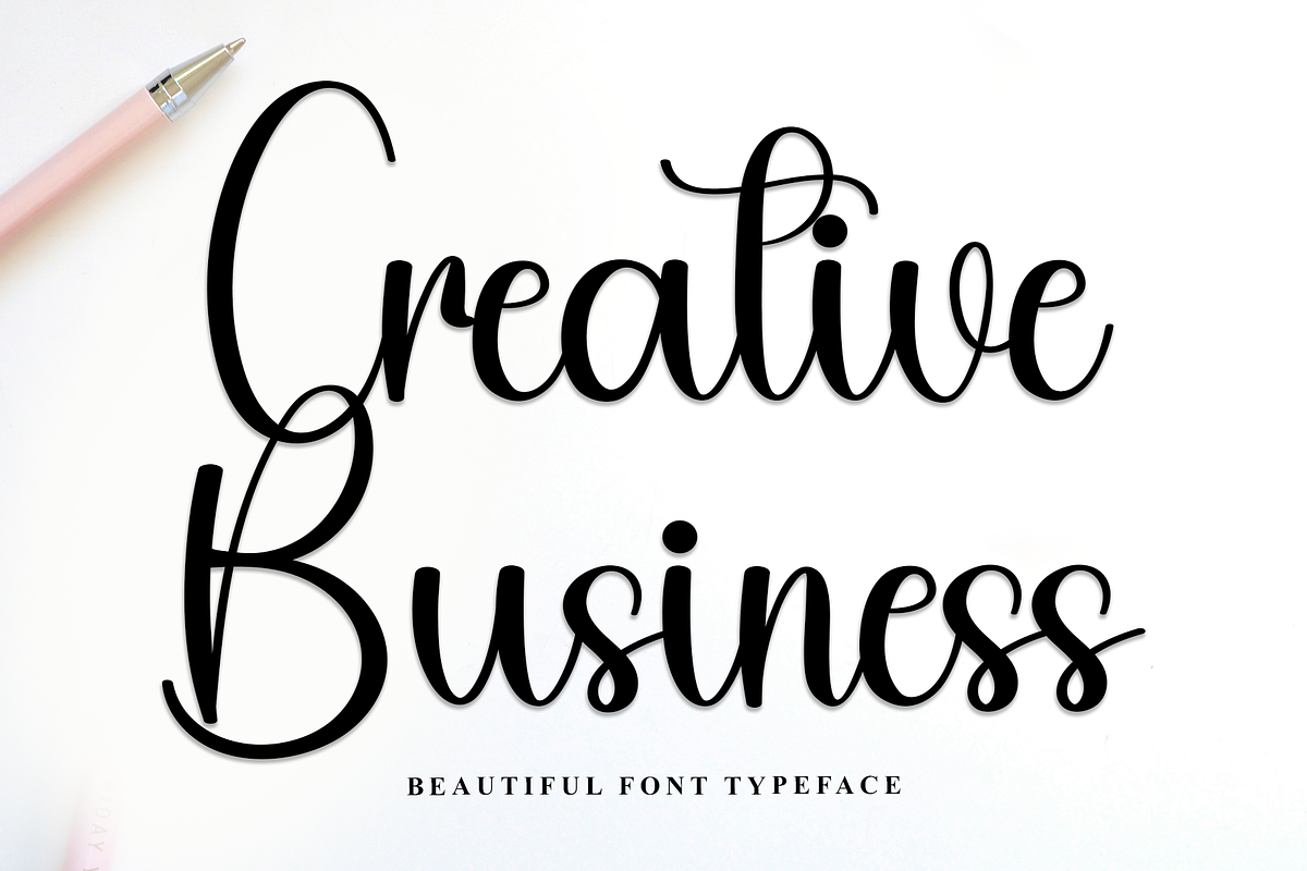 Embroidery Machine, a Handwritten Font by FreshTypeINK (Photo 3 of 7)
