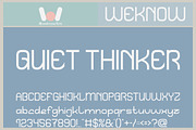 Quiet Thinker font, a Sans Serif Font by weknow (Thumbnail 1 of 8)