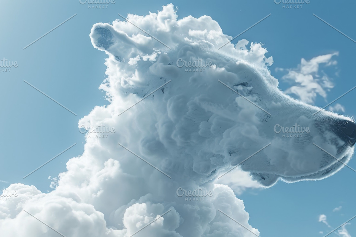 90 Clouds animals against a blue sky, an Animal Illustration by Handmadefont (Photo 56 of 64)