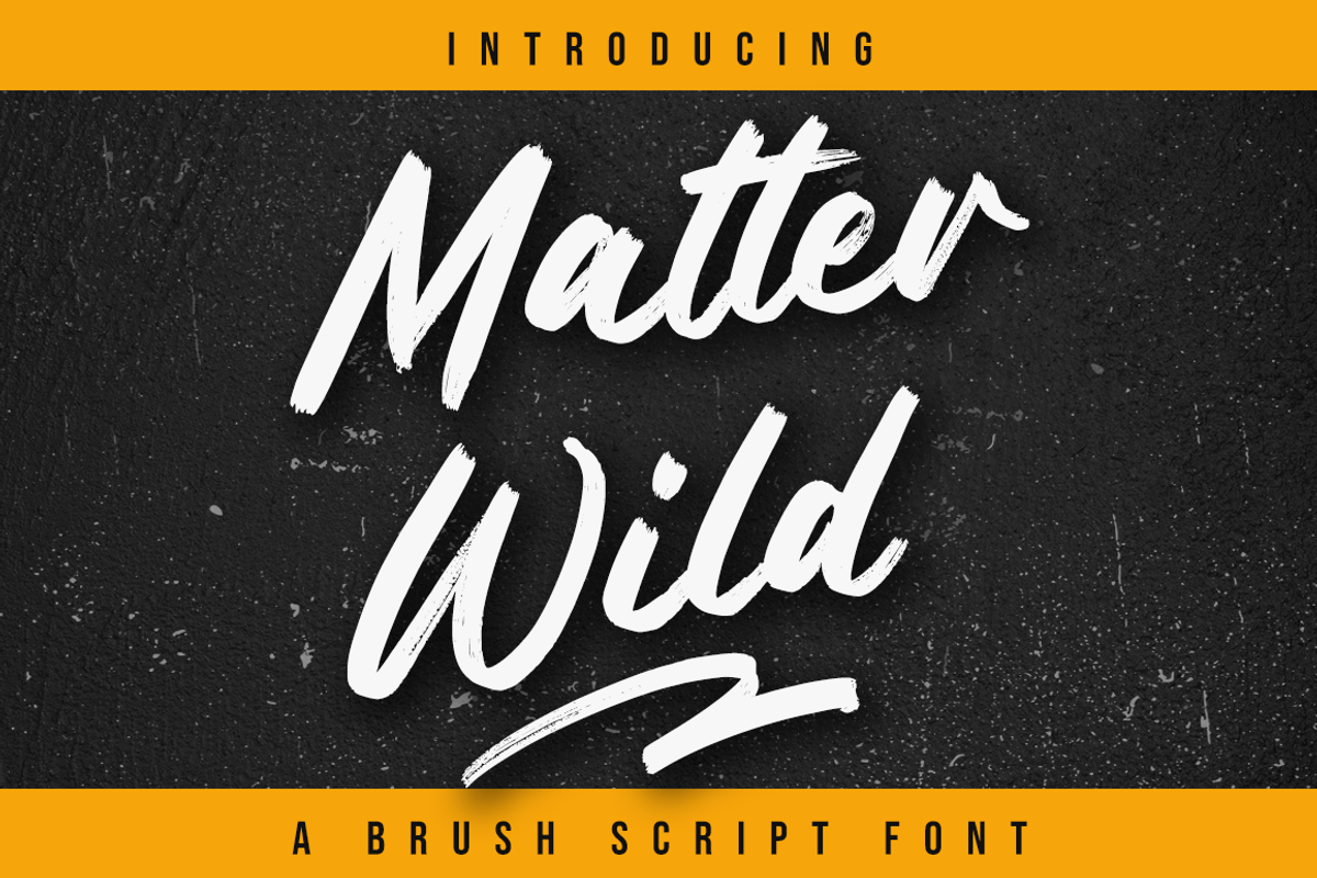 Matter Wild a Brush Script Font, a Script Font by Fatmawati (Photo 1 of 12)