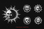 10 Bundle Dark Art Magical Sun Solar, an Illustration by Morspective (Thumbnail 5 of 7)